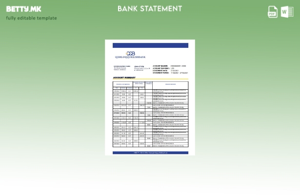 Модерен стил Узбекистан Qishloq Qurilish извод од банкарски ексел шаблон